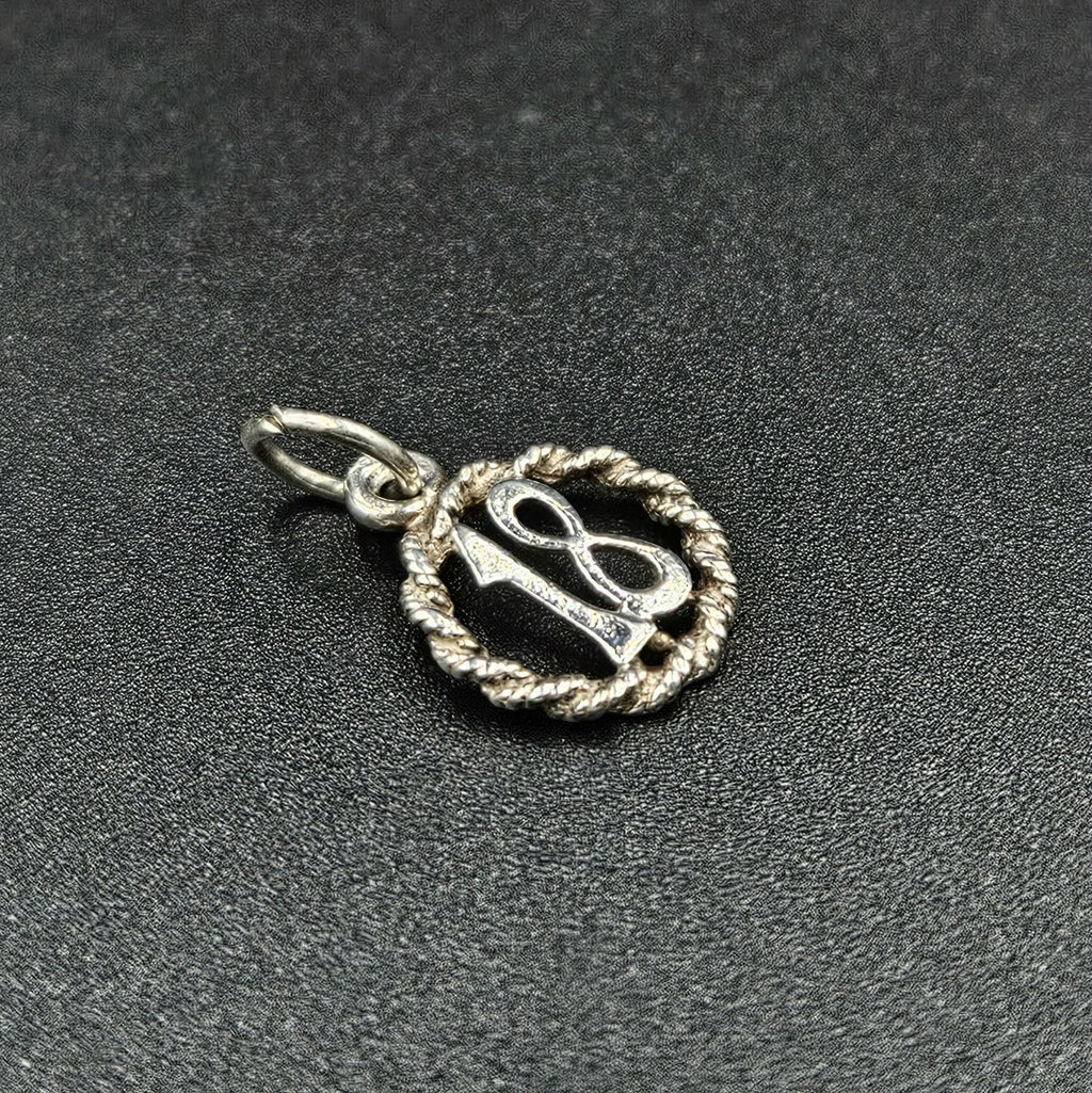 Silver 18th Charm