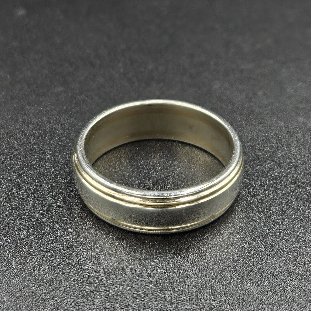 9ct Yellow & White Gold Band Style Ring