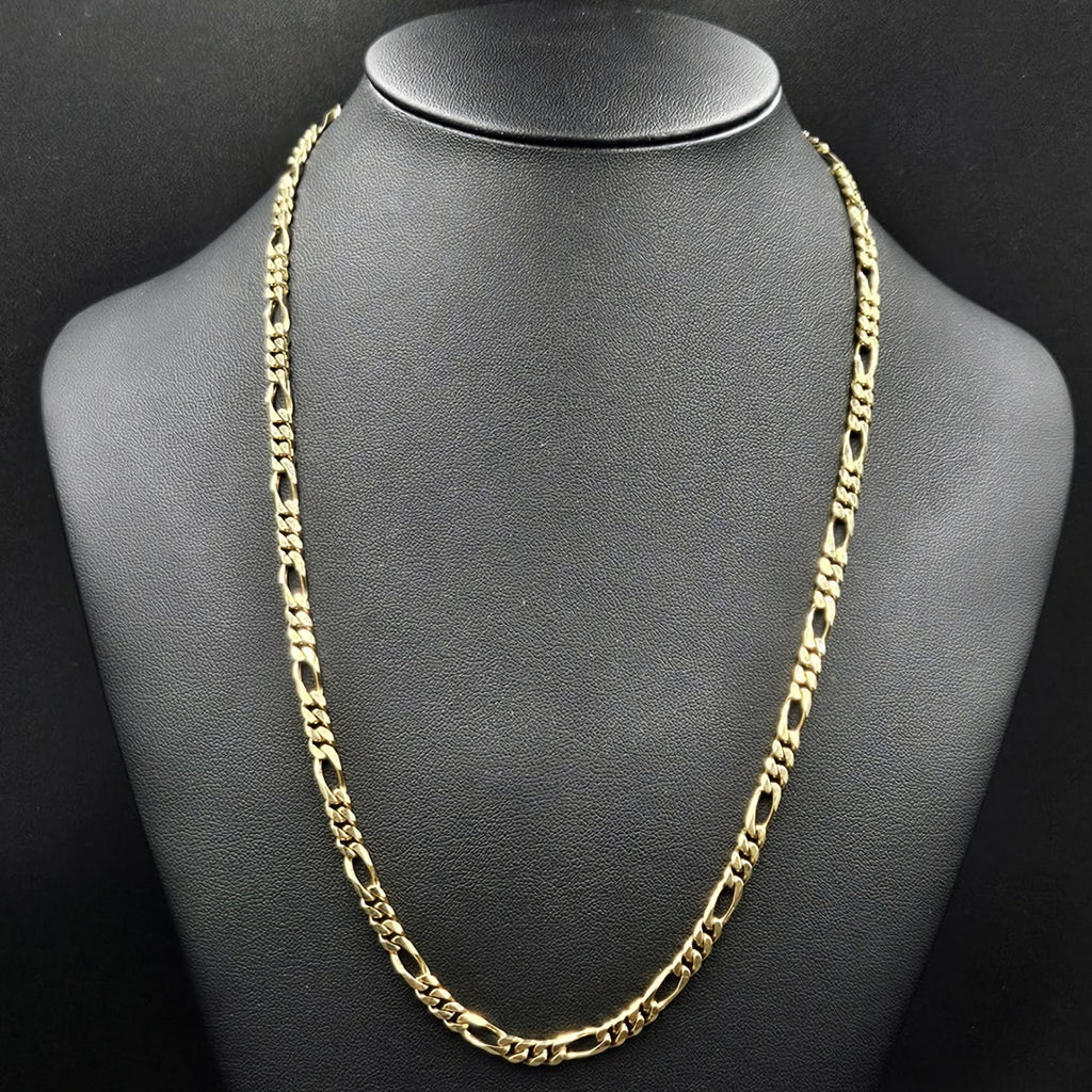 9ct Yellow Gold figaro-style chain