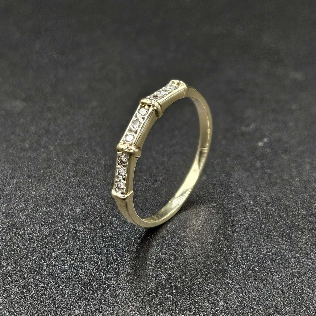 9ct Yellow Gold Diamond Band Ring