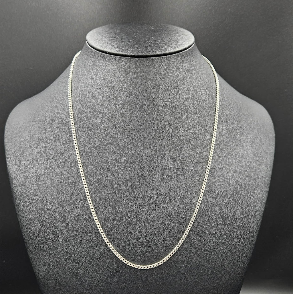 925 Sterling Silver Curb Chain 46cm L