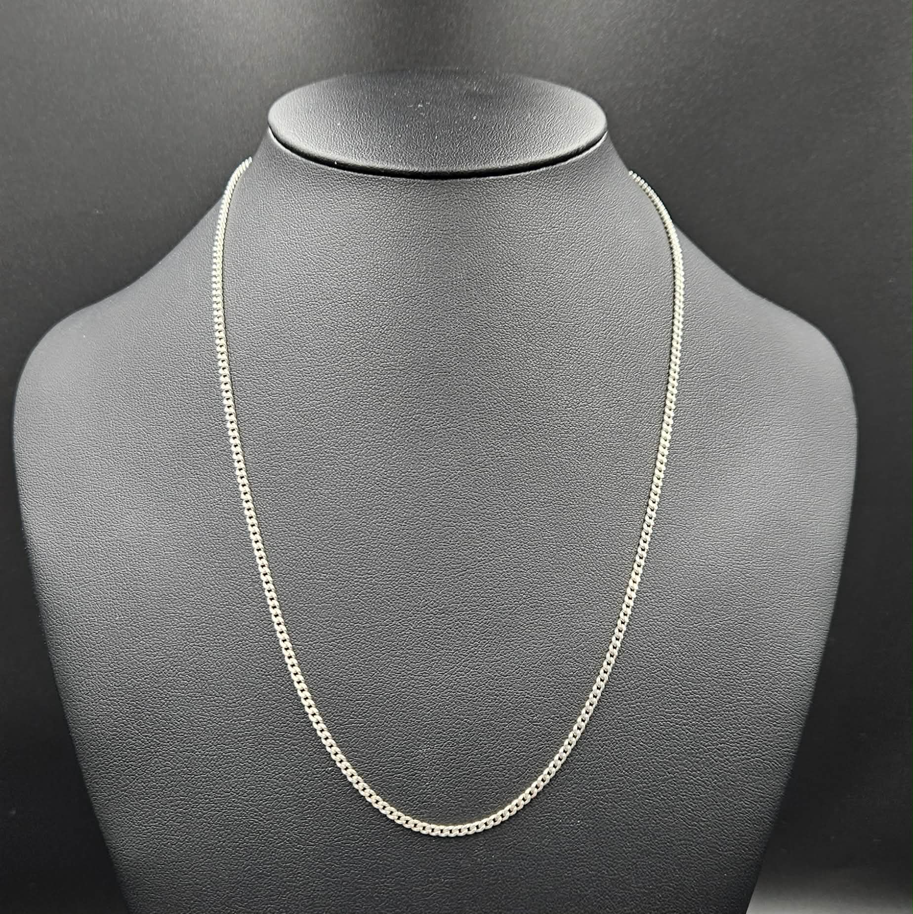 925 Sterling Silver Curb Chain 46cm L