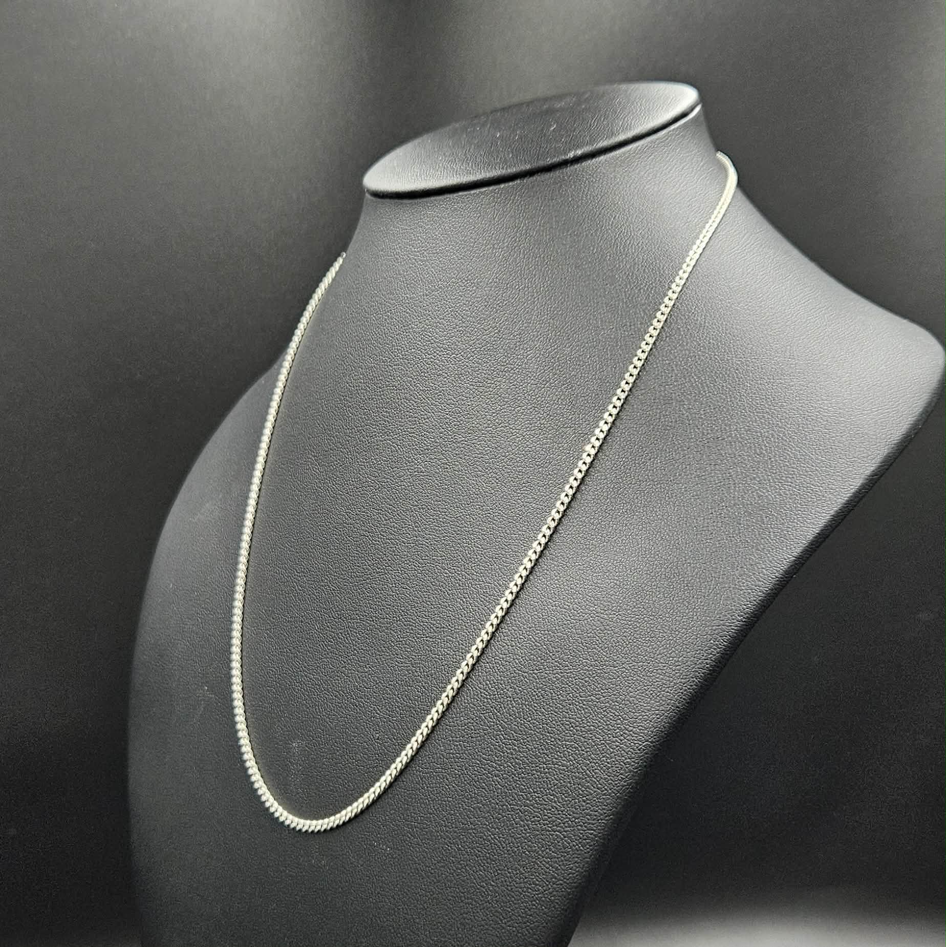 925 Sterling Silver Curb Chain 46cm L