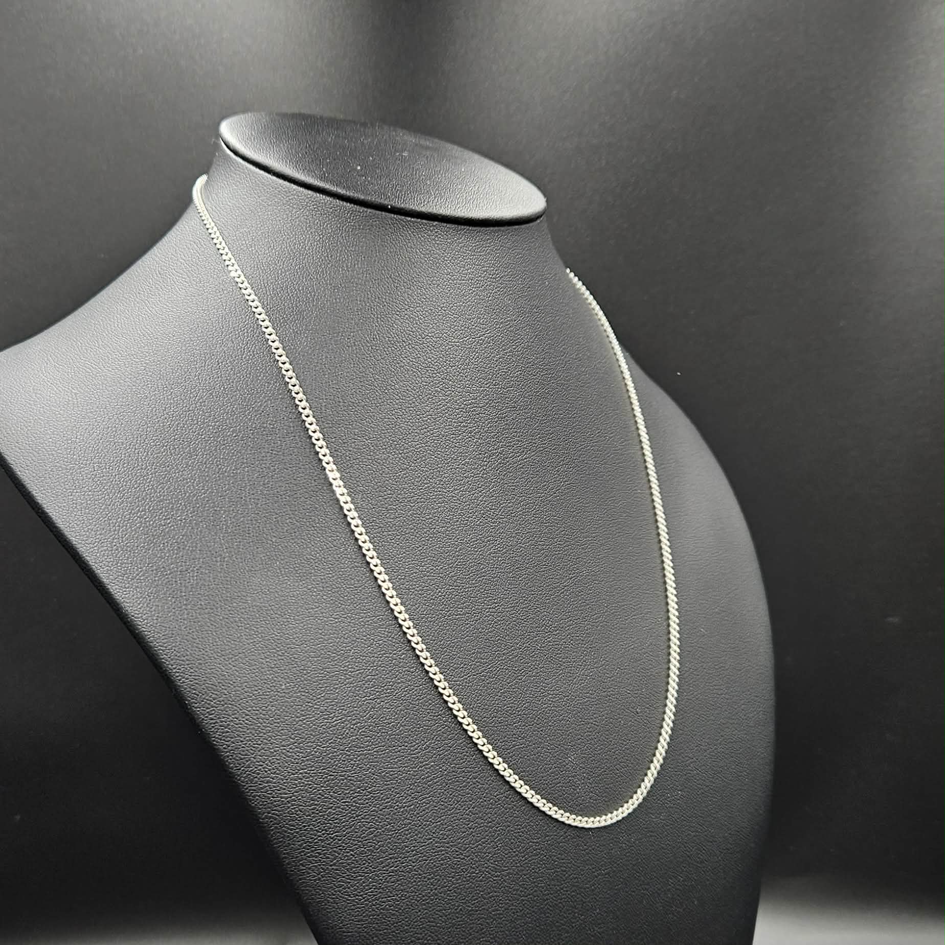 925 Sterling Silver Curb Chain 46cm L