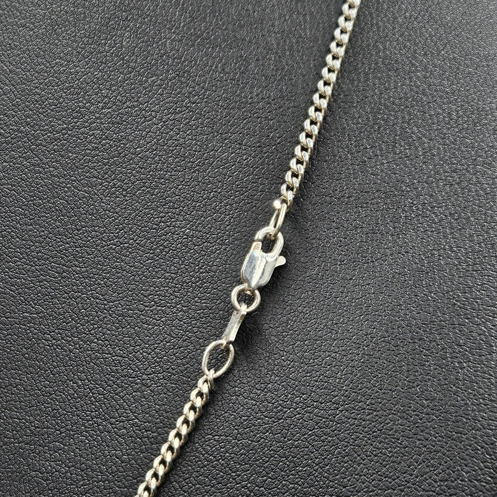 925 Sterling Silver Curb Chain 46cm L