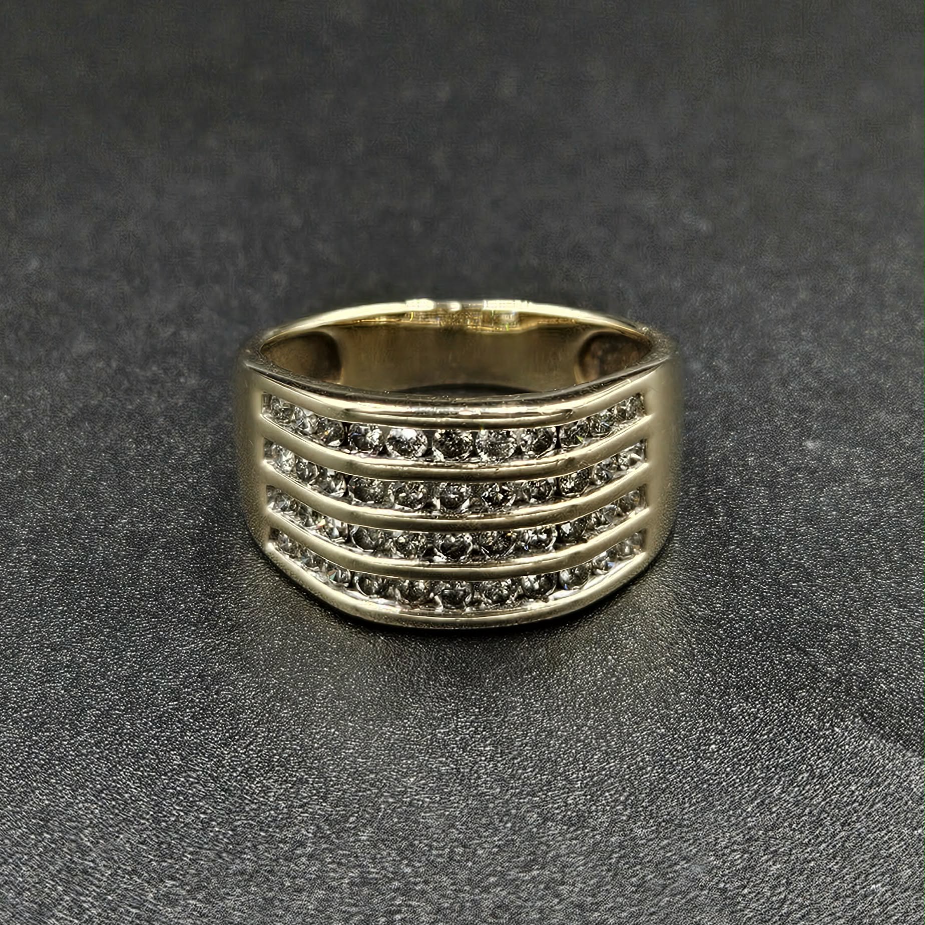 9ct Yellow Gold, 44 Diamond Band Ring