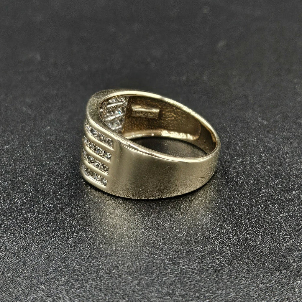 9ct Yellow Gold, 44 Diamond Band Ring