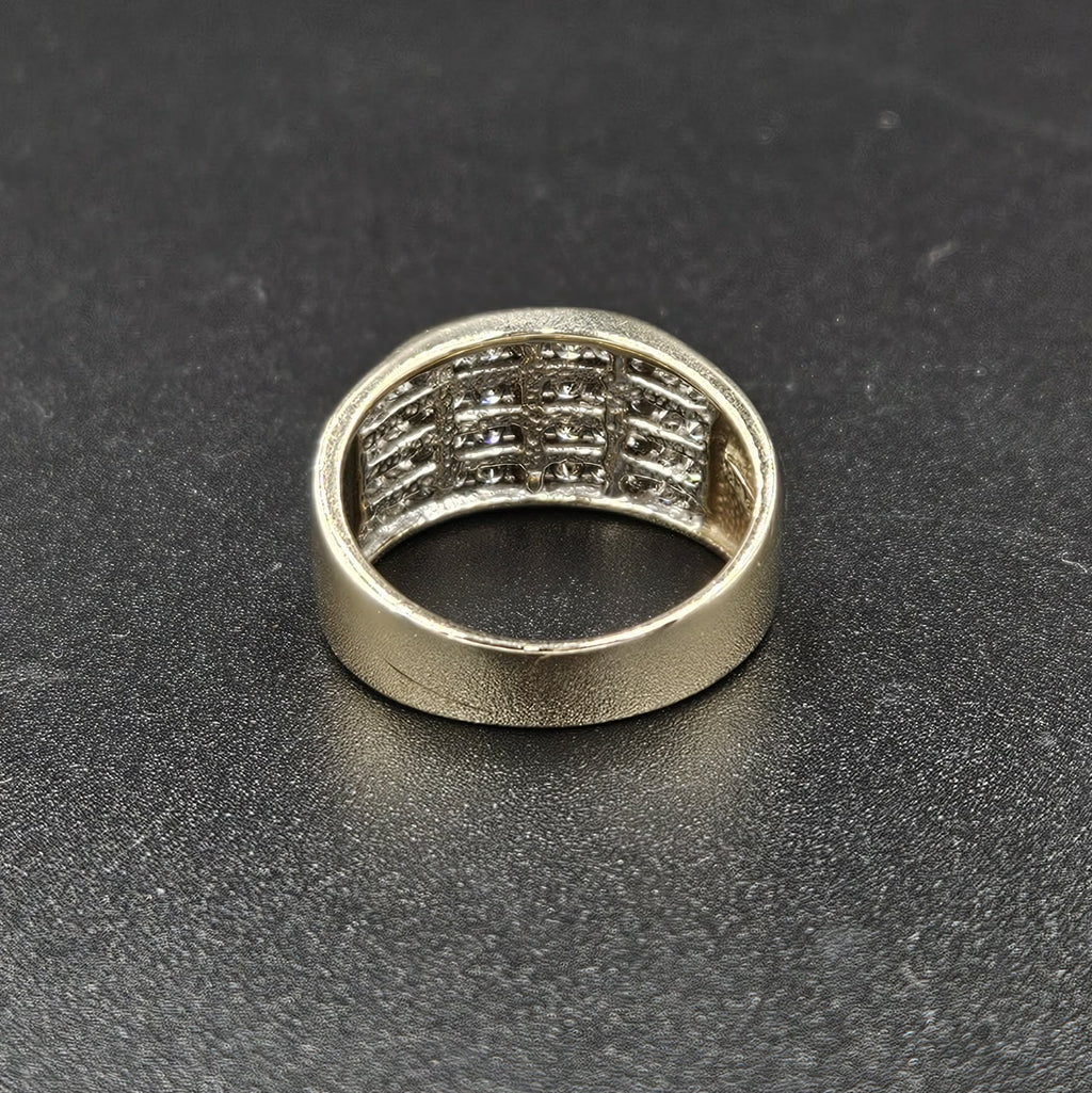 9ct Yellow Gold, 44 Diamond Band Ring