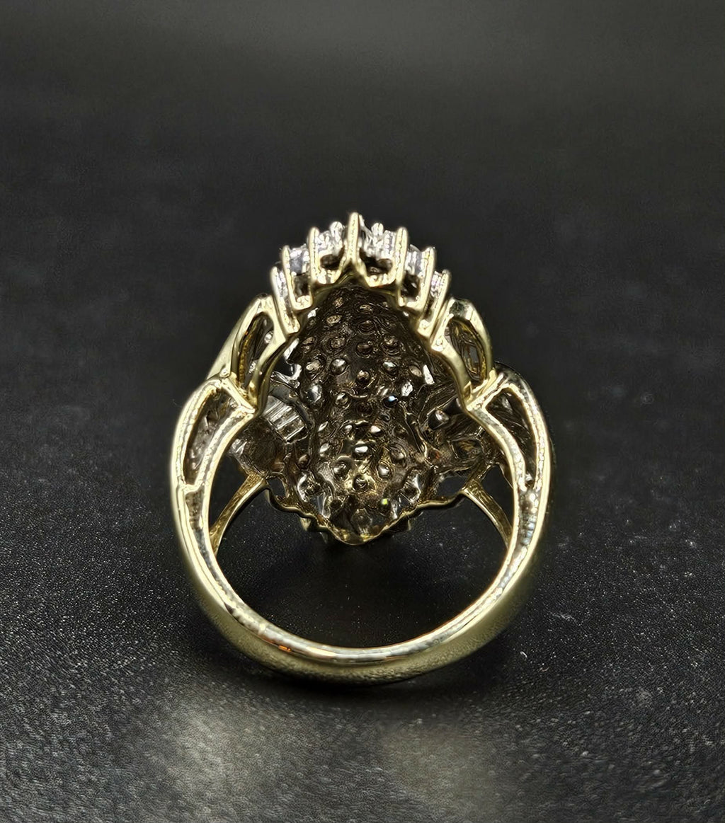 9ct Yellow Gold Diamond Dress Ring
