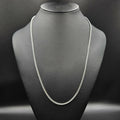 9ct White Gold Curb Style 55cm Chain