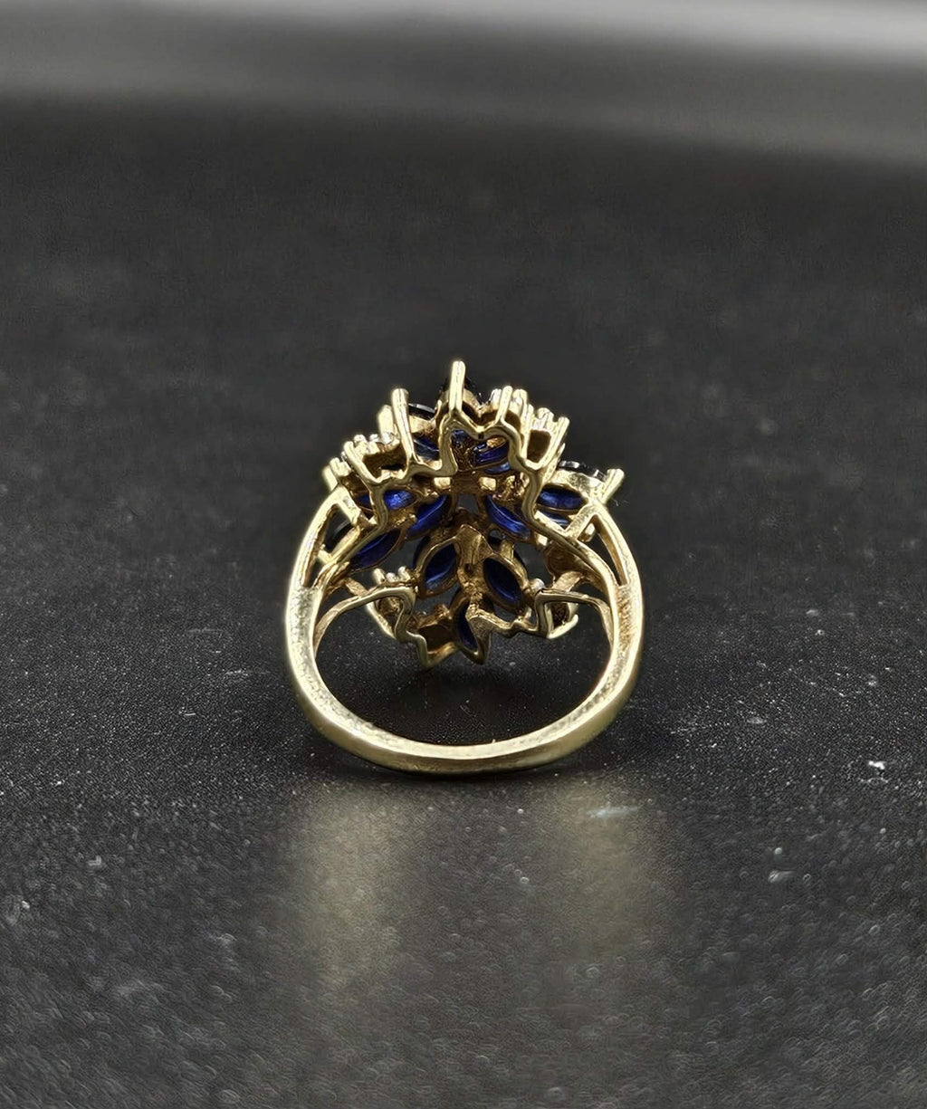 9ct Yellow Gold Blue Sapphire Ring