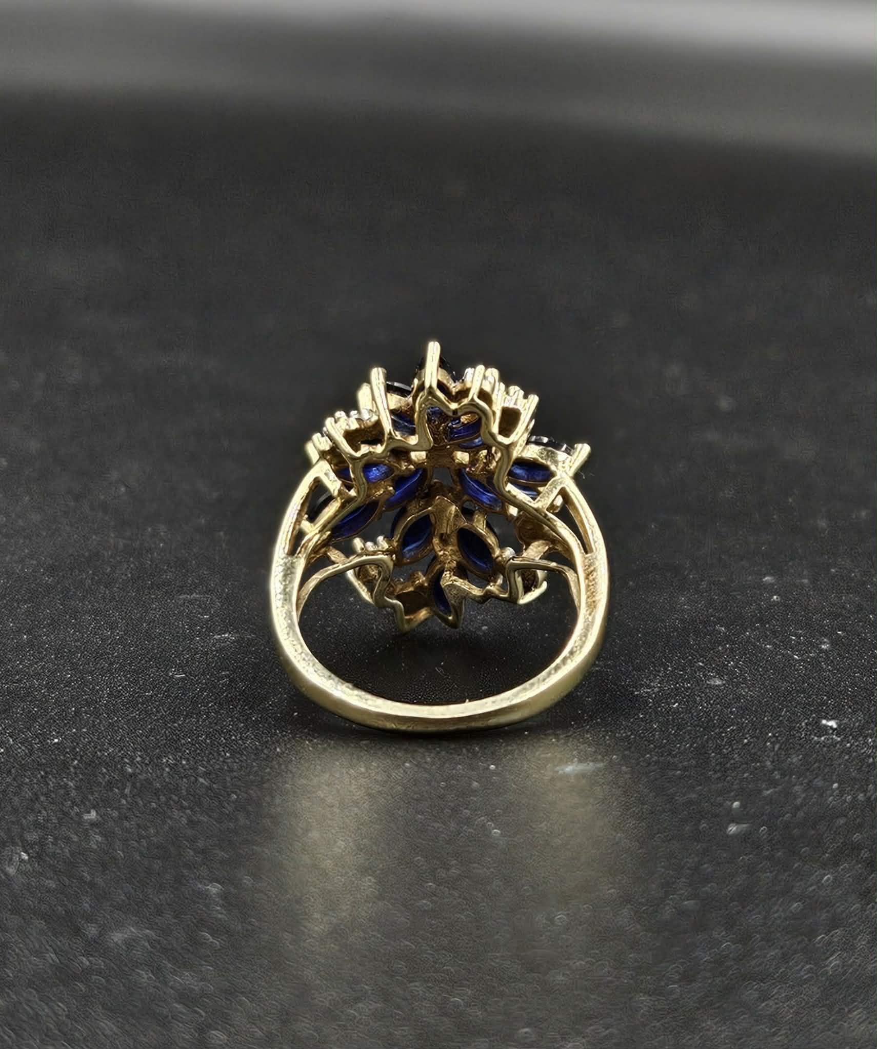 9ct Yellow Gold Blue Sapphire Ring