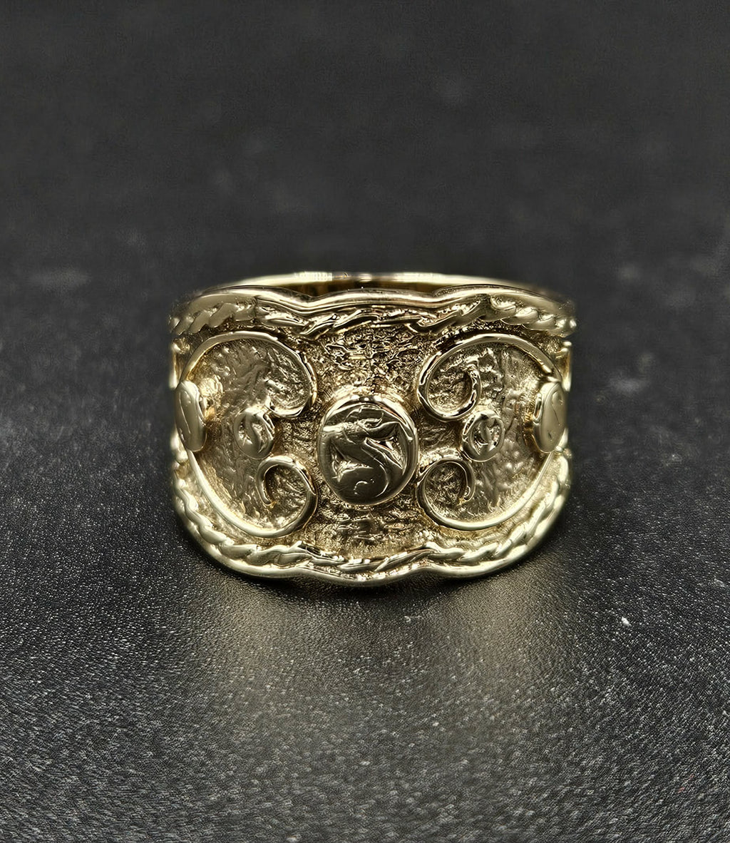 9ct Yellow Gold Ornate Ring