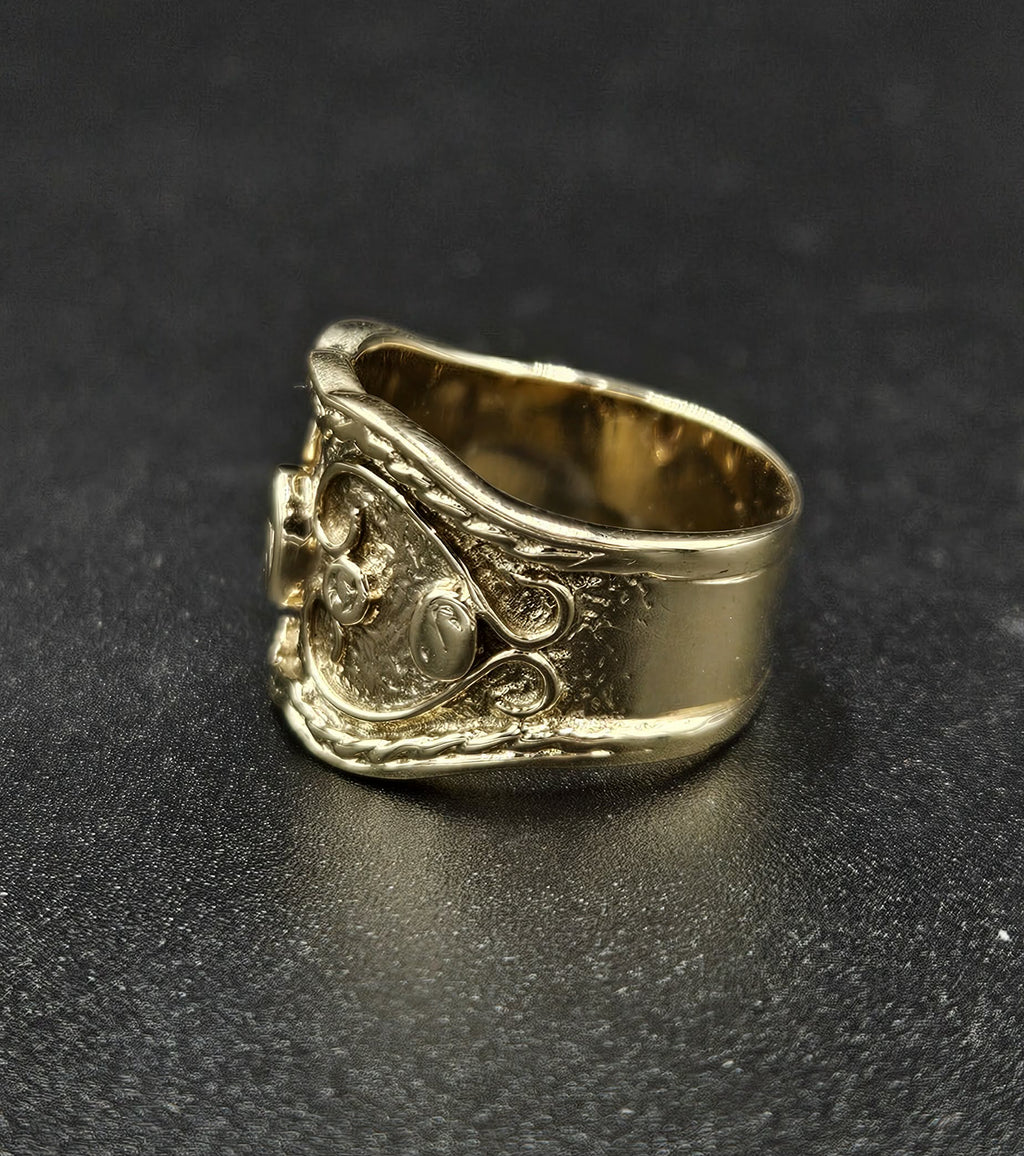 9ct Yellow Gold Ornate Ring