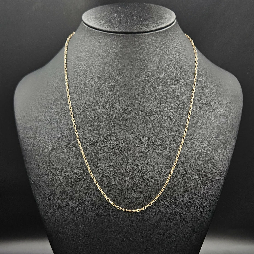 9ct Yellow Gold Paperclip Style Chain