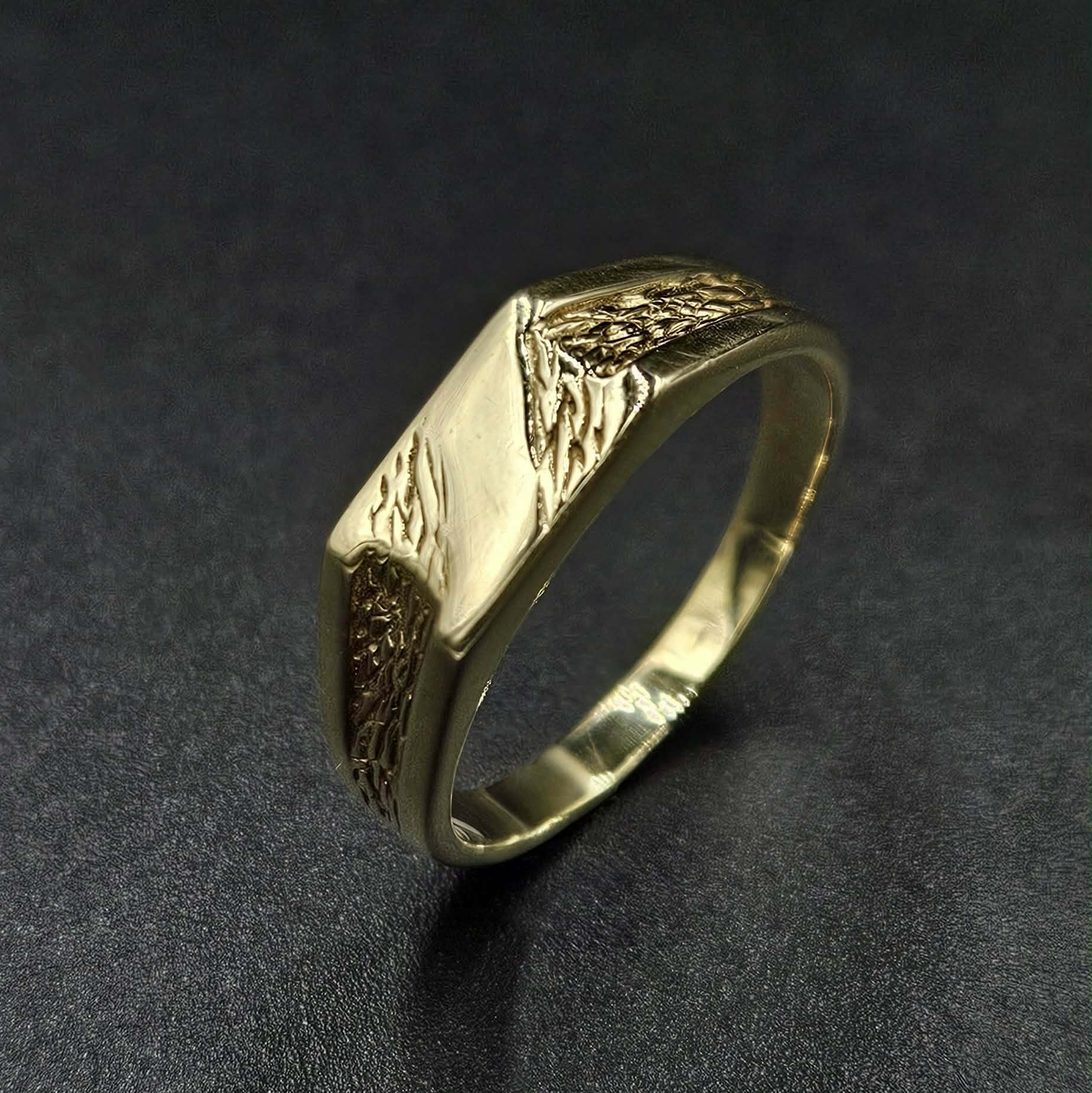 9ct Yellow Gold Vintage Grain Style Ring