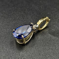 9ct Yellow Gold Diamond & Blue Sapphire Pendant