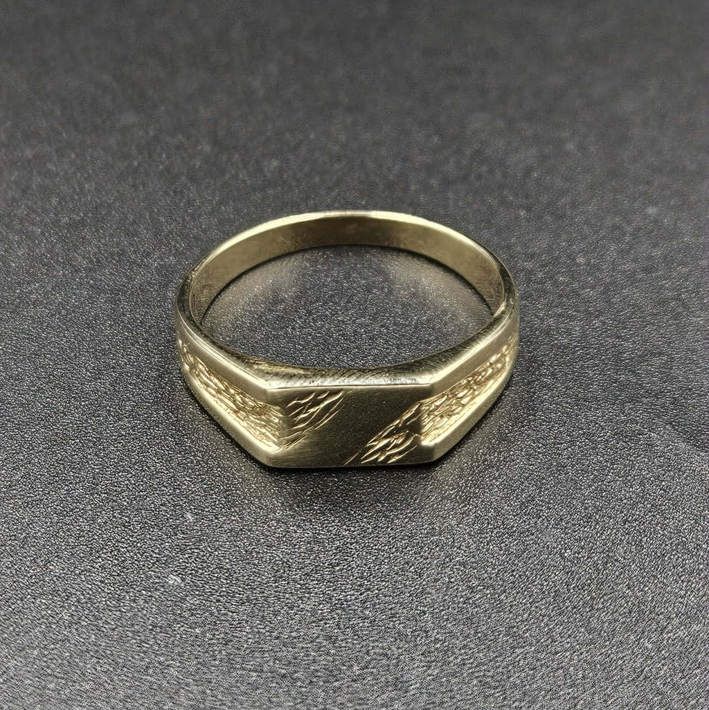9ct Yellow Gold Vintage Grain Style Ring