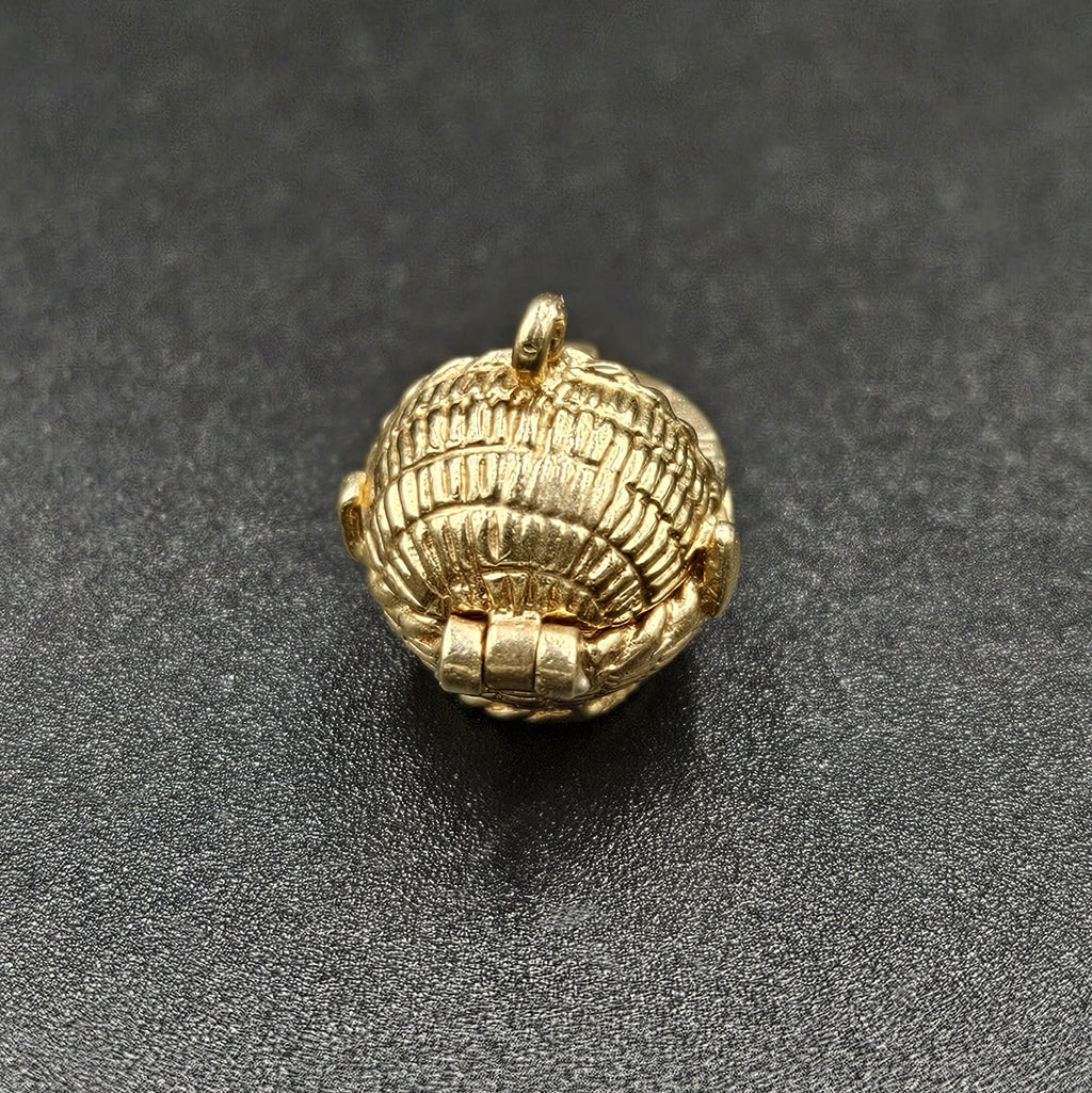 9ct Yellow gold Basket Pendant / Charm