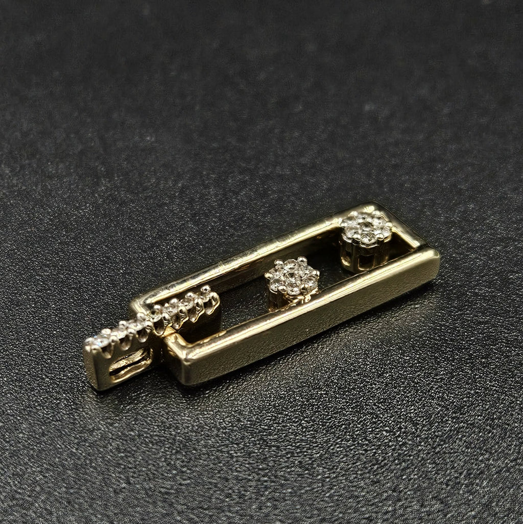 9ct Yellow Gold Diamond Pendant