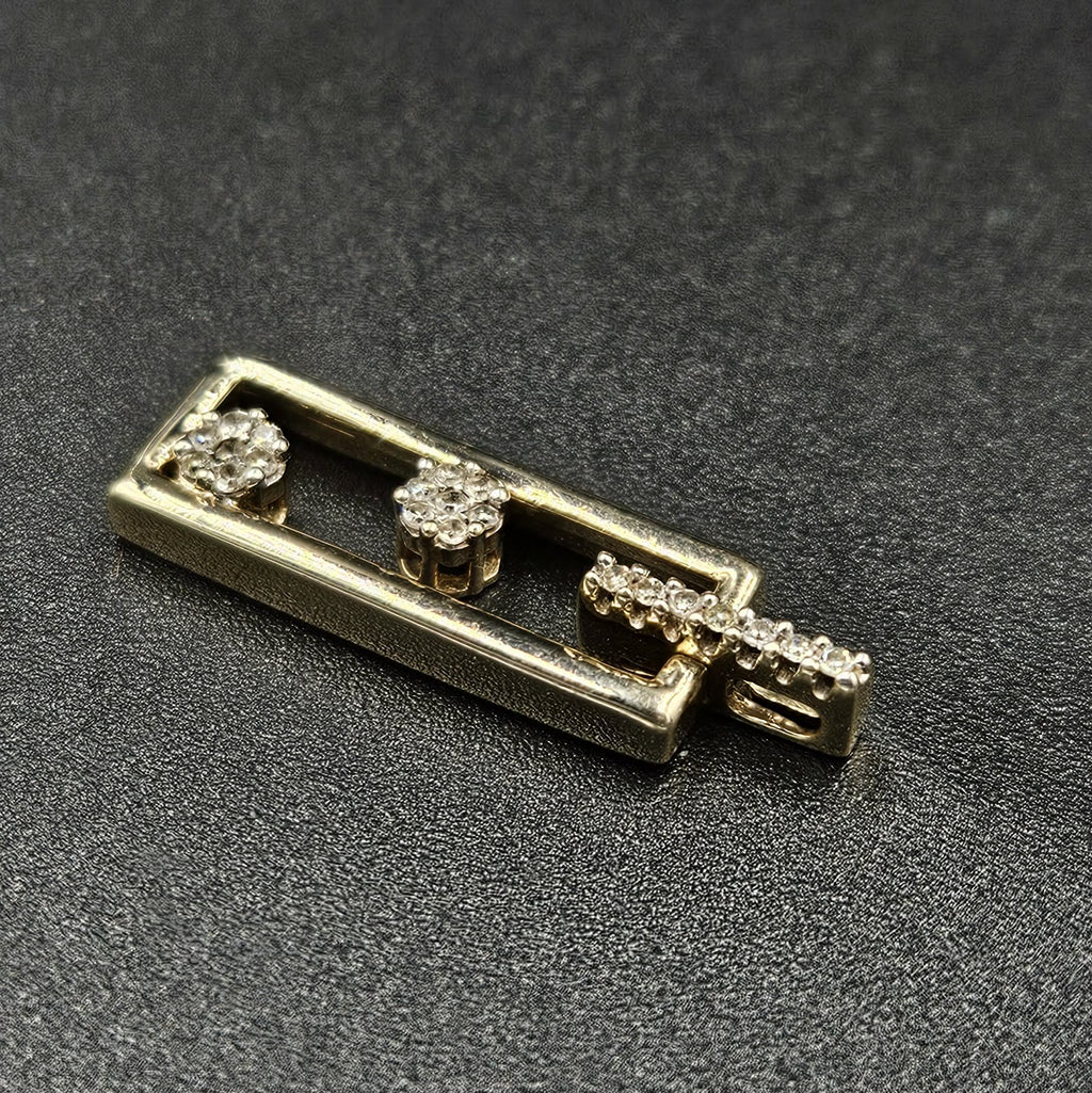 9ct Yellow Gold Diamond Pendant