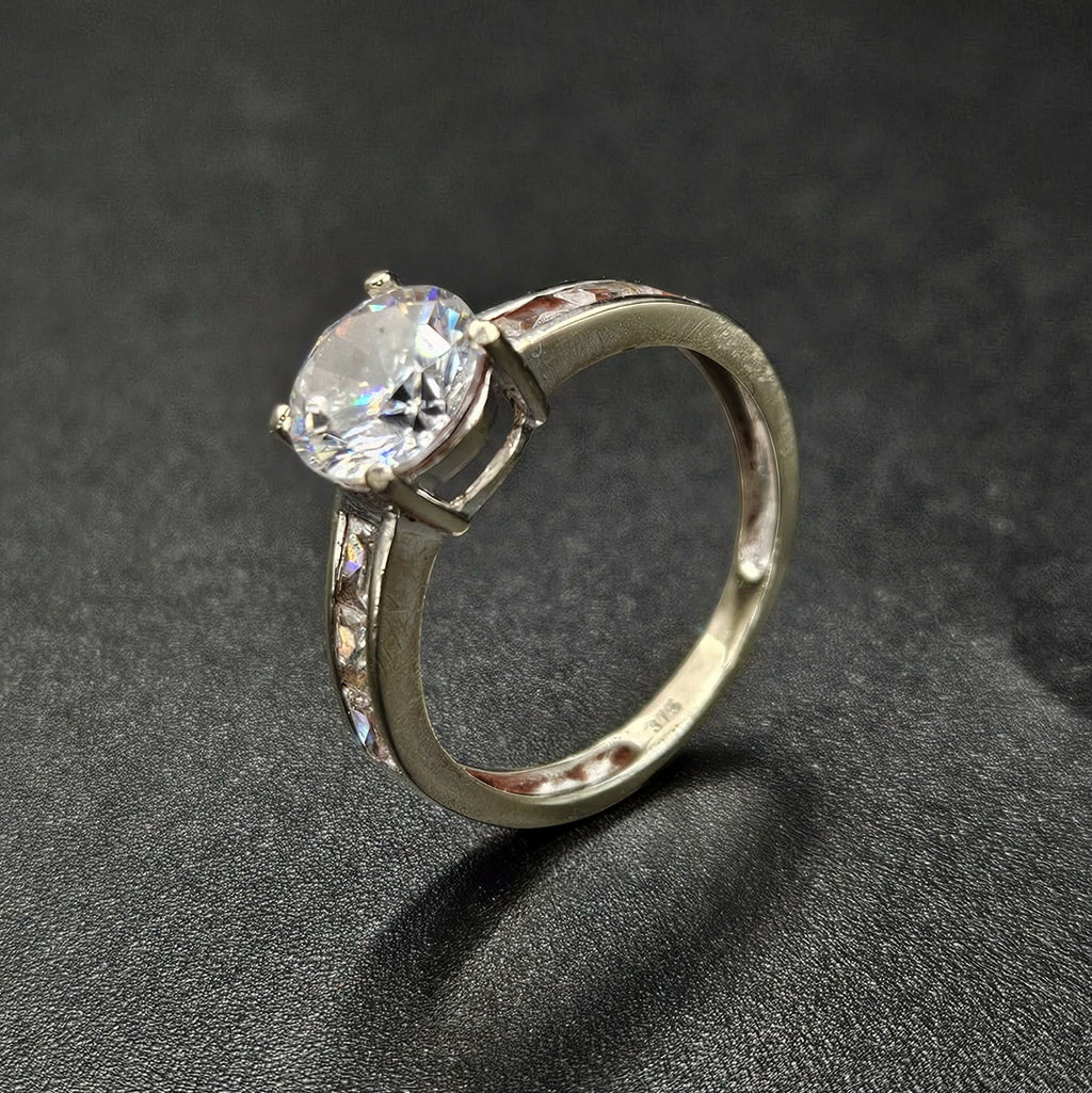 9ct White Gold Cubic Zirconia Ring