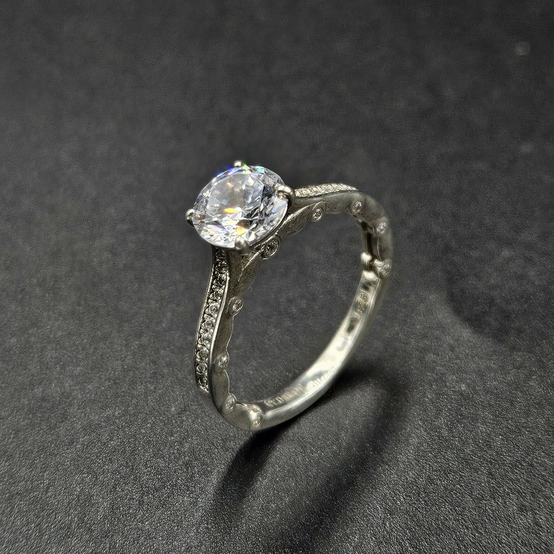 Sterling Silver Cubic Zirconia Ladies Ring