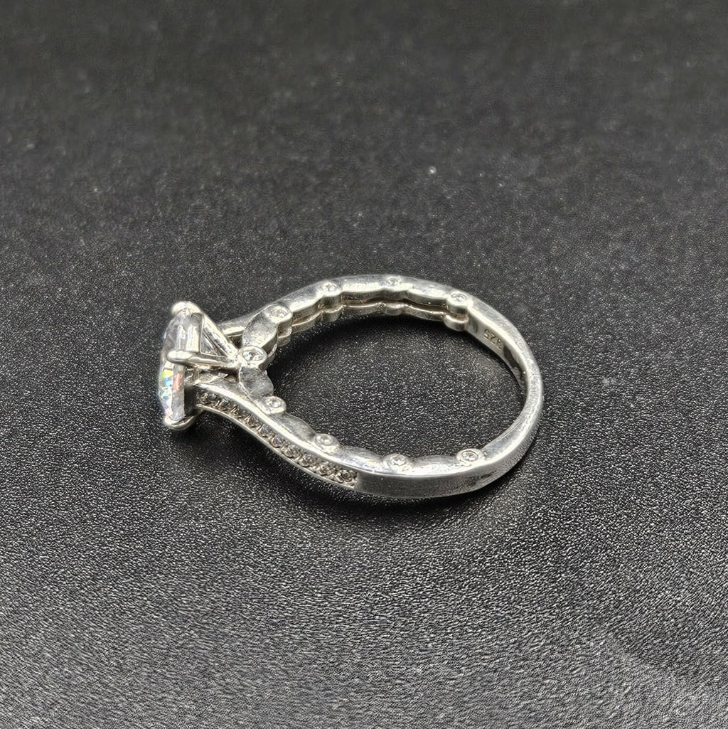 Sterling Silver Cubic Zirconia Ladies Ring