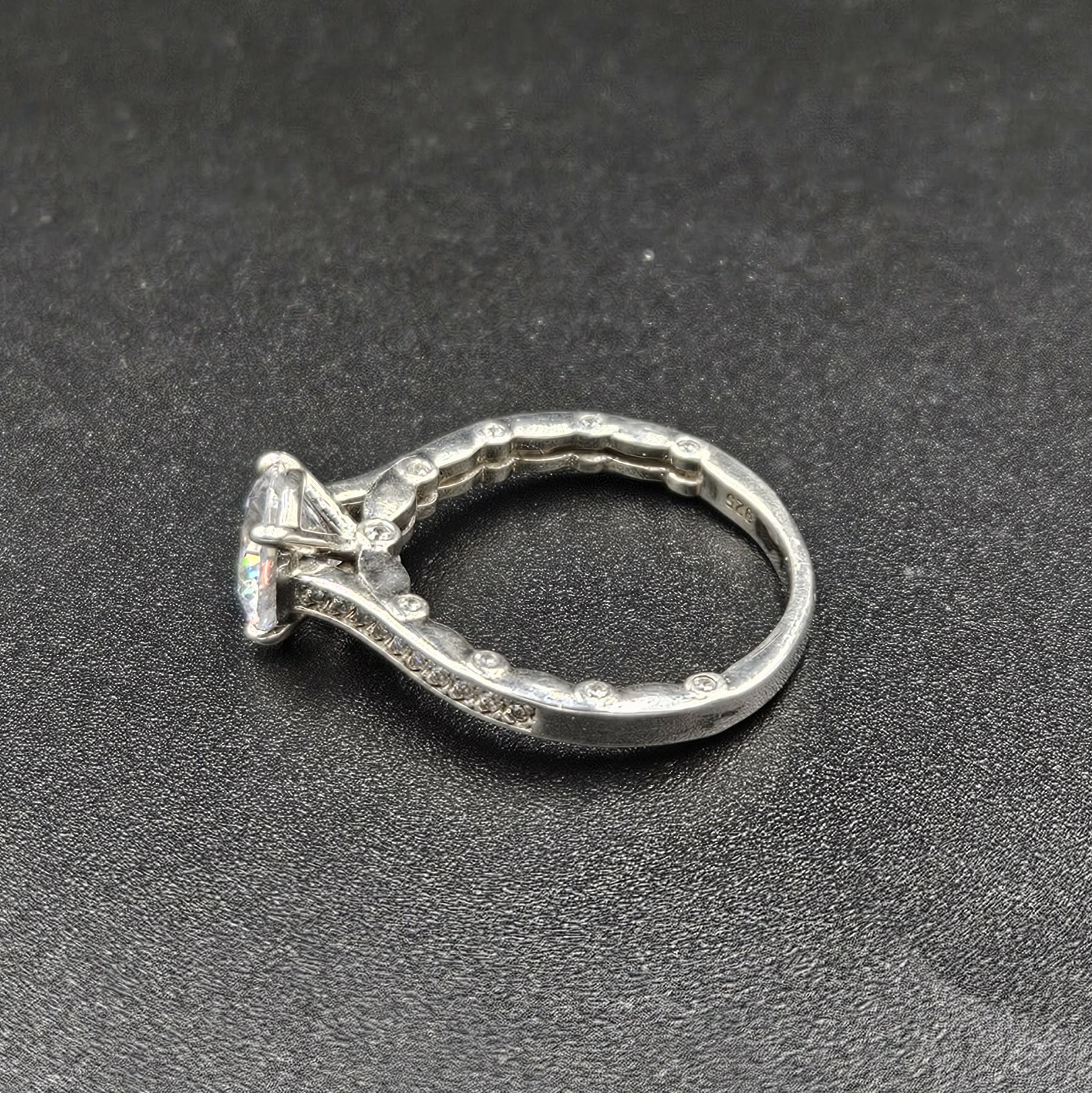 Sterling Silver Cubic Zirconia Ladies Ring