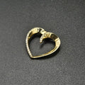 9ct Yellow Gold Cubic Zirconia Heart Pendant