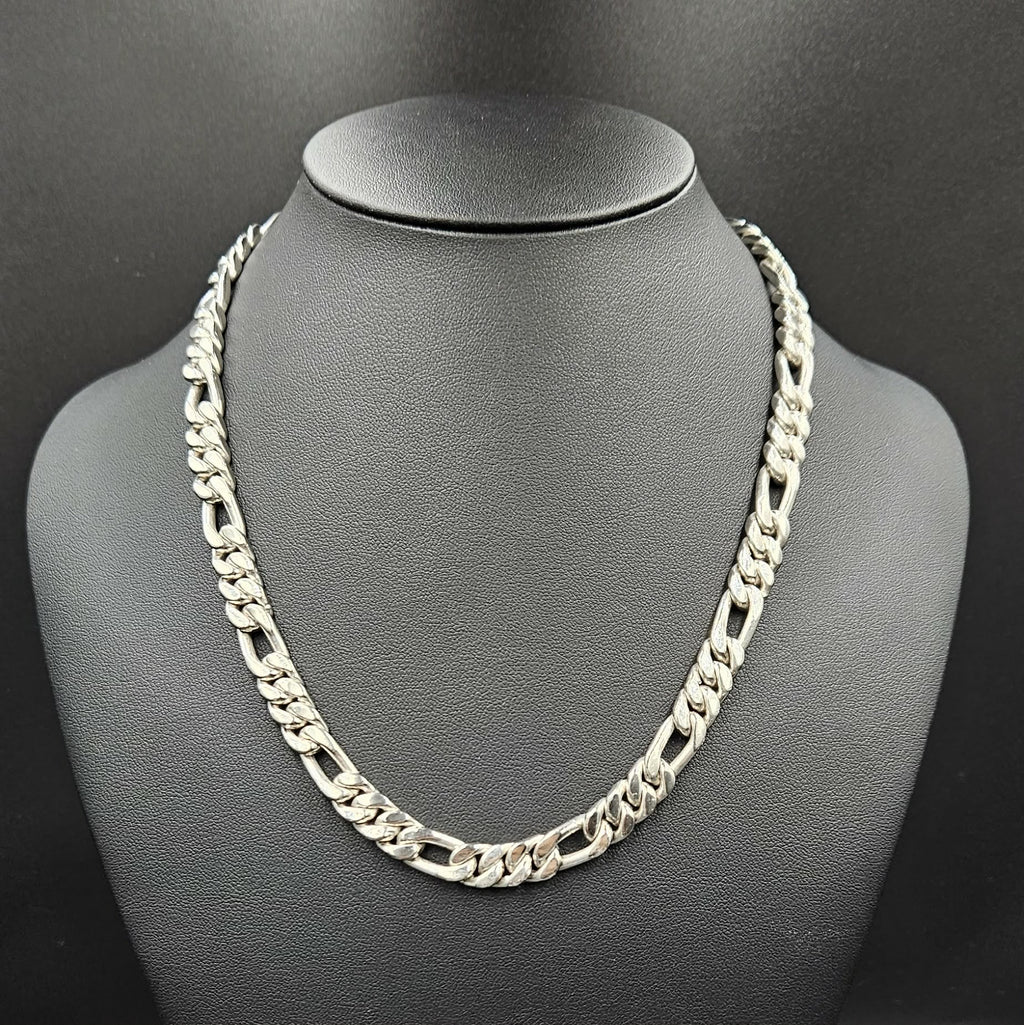 Sterling Silver Solid Figaro Style Chain