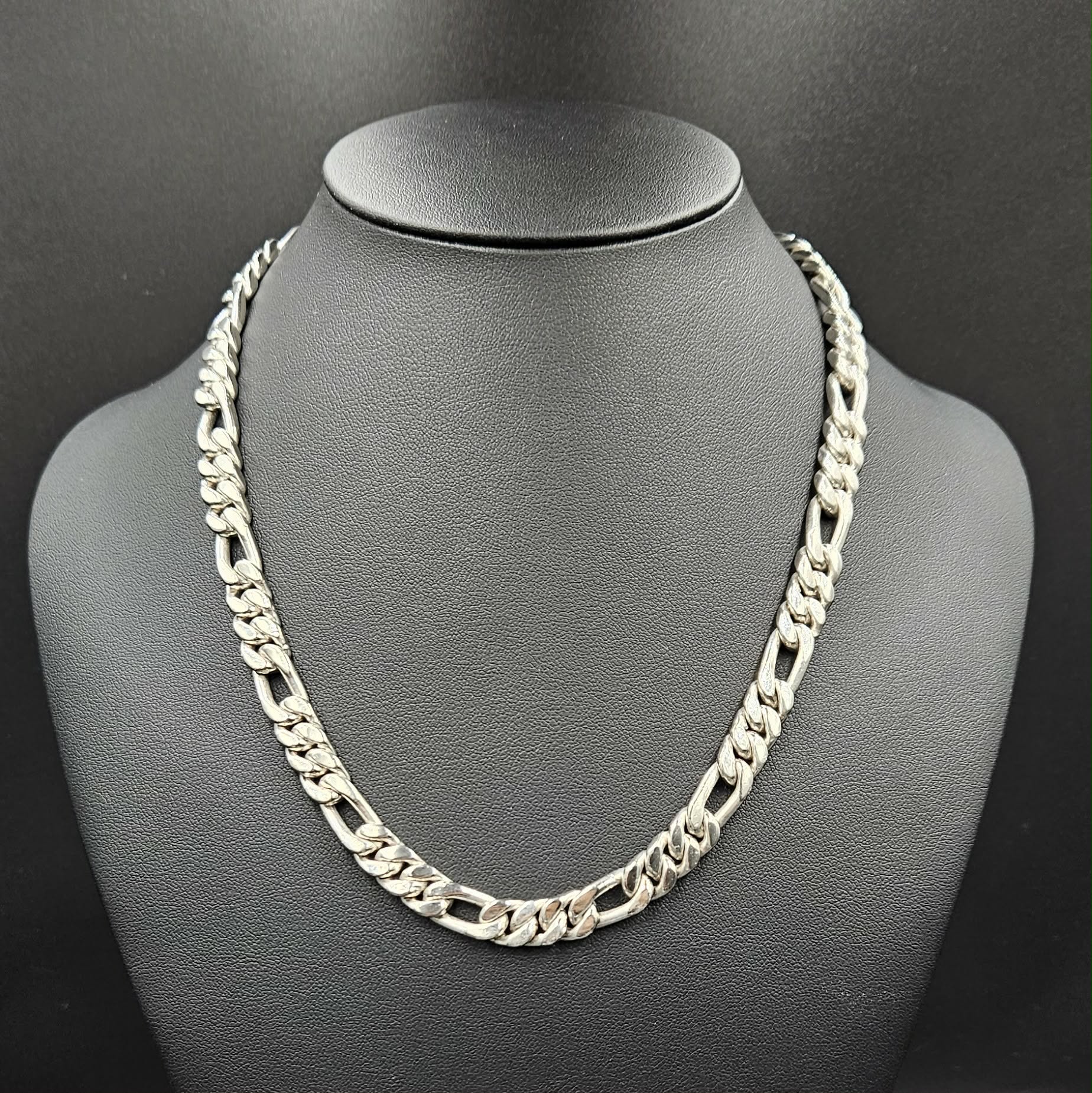 Sterling Silver Solid Figaro Style Chain
