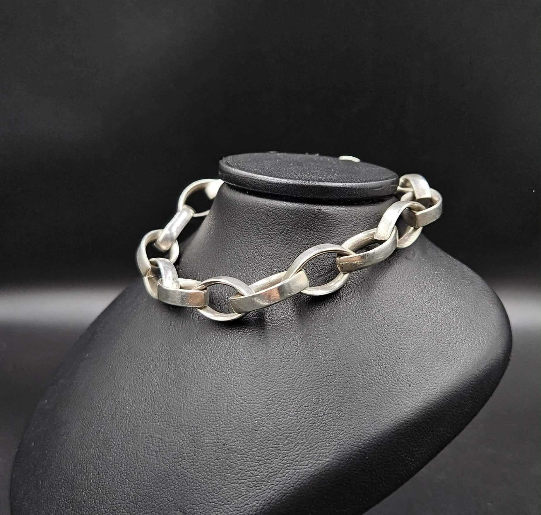 Sterling Silver Bracelet Chain-Link Design