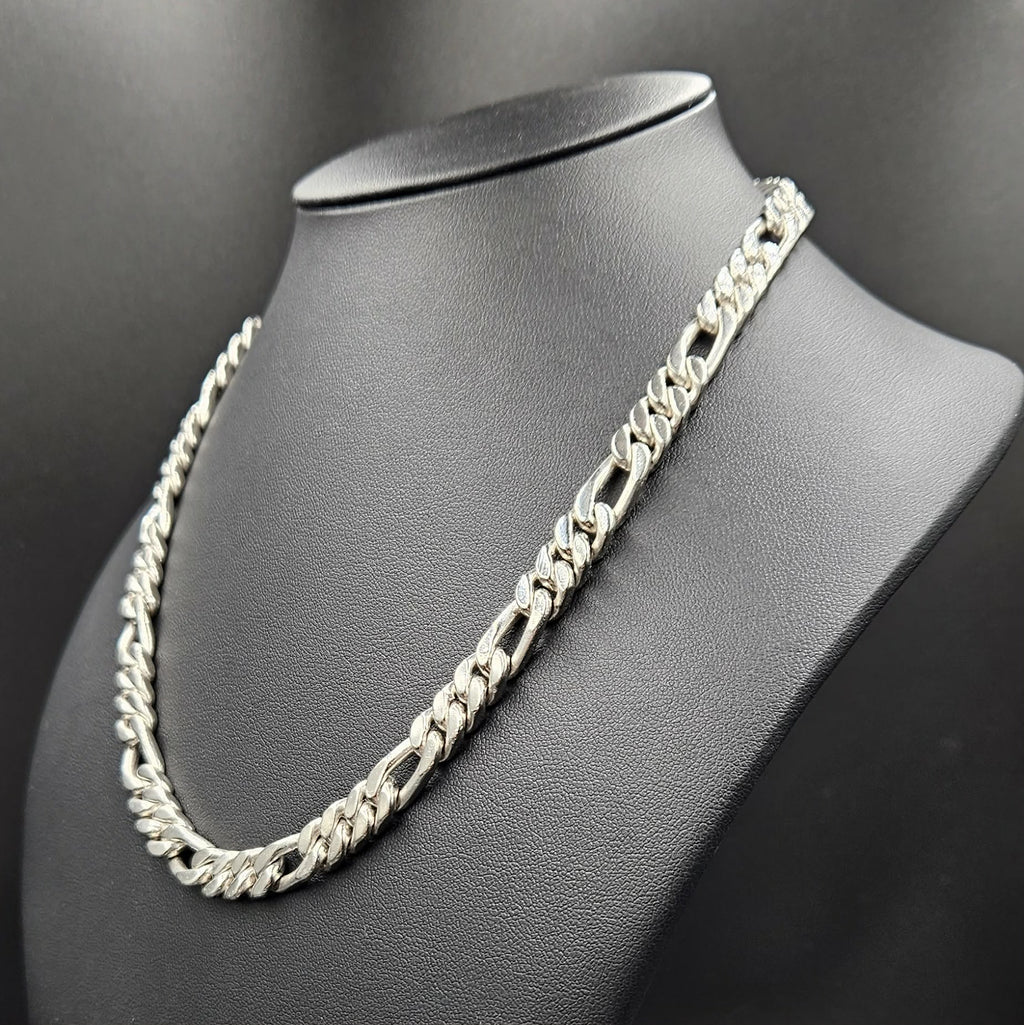 Sterling Silver Solid Figaro Style Chain