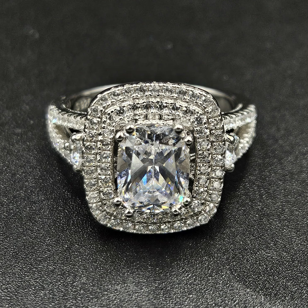 Brand New Sterling Silver Cubic Zirconia Ring R 1⁄2