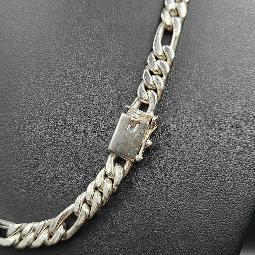 Sterling Silver Solid Figaro Style Chain