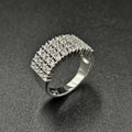 Sterling Silver 36 Stone Cubic Zirconia Ring