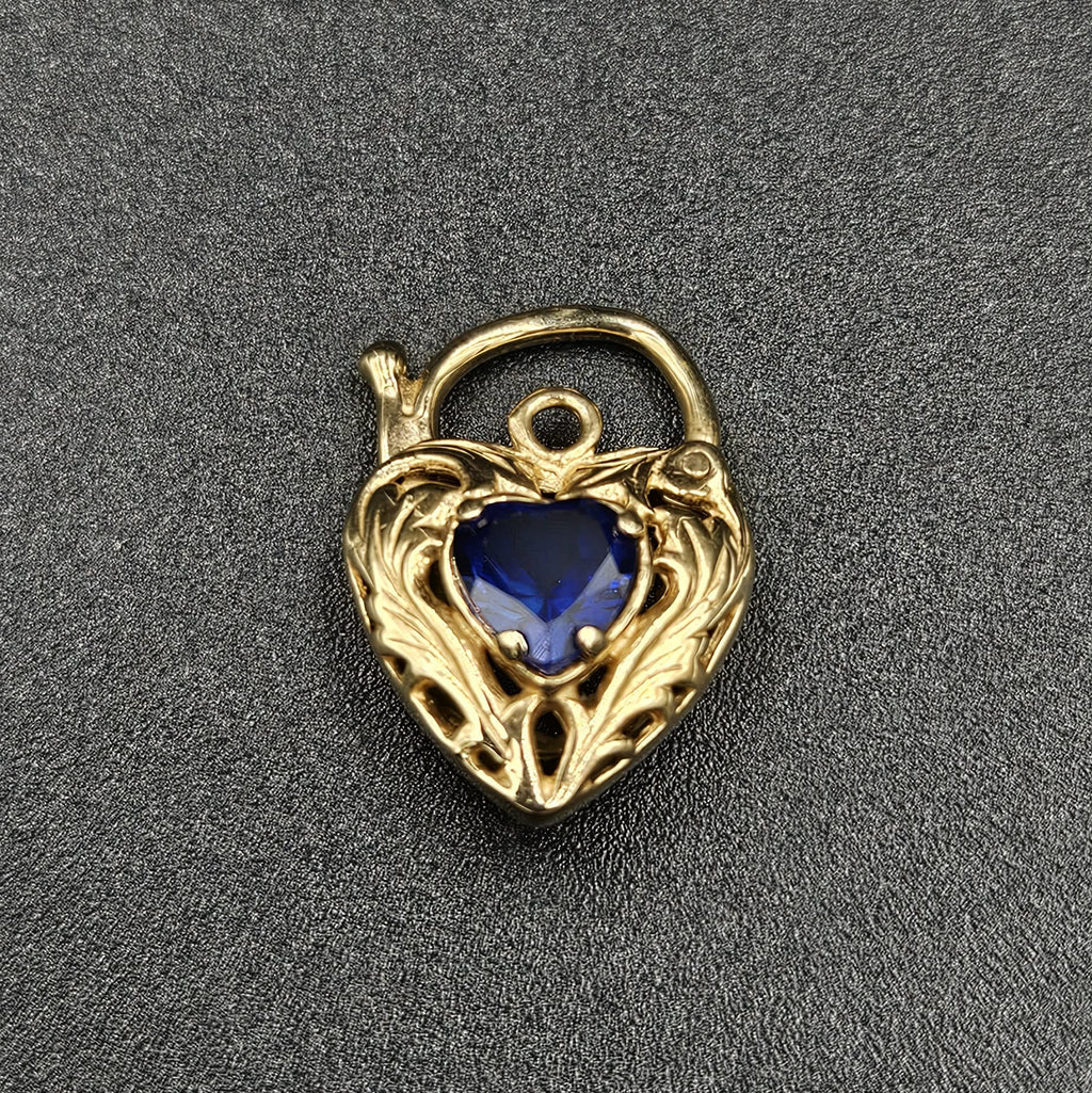 9ct Yellow Gold Blue Sapphire Locket