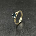 9ct Yellow Gold Blue Sapphire Ring