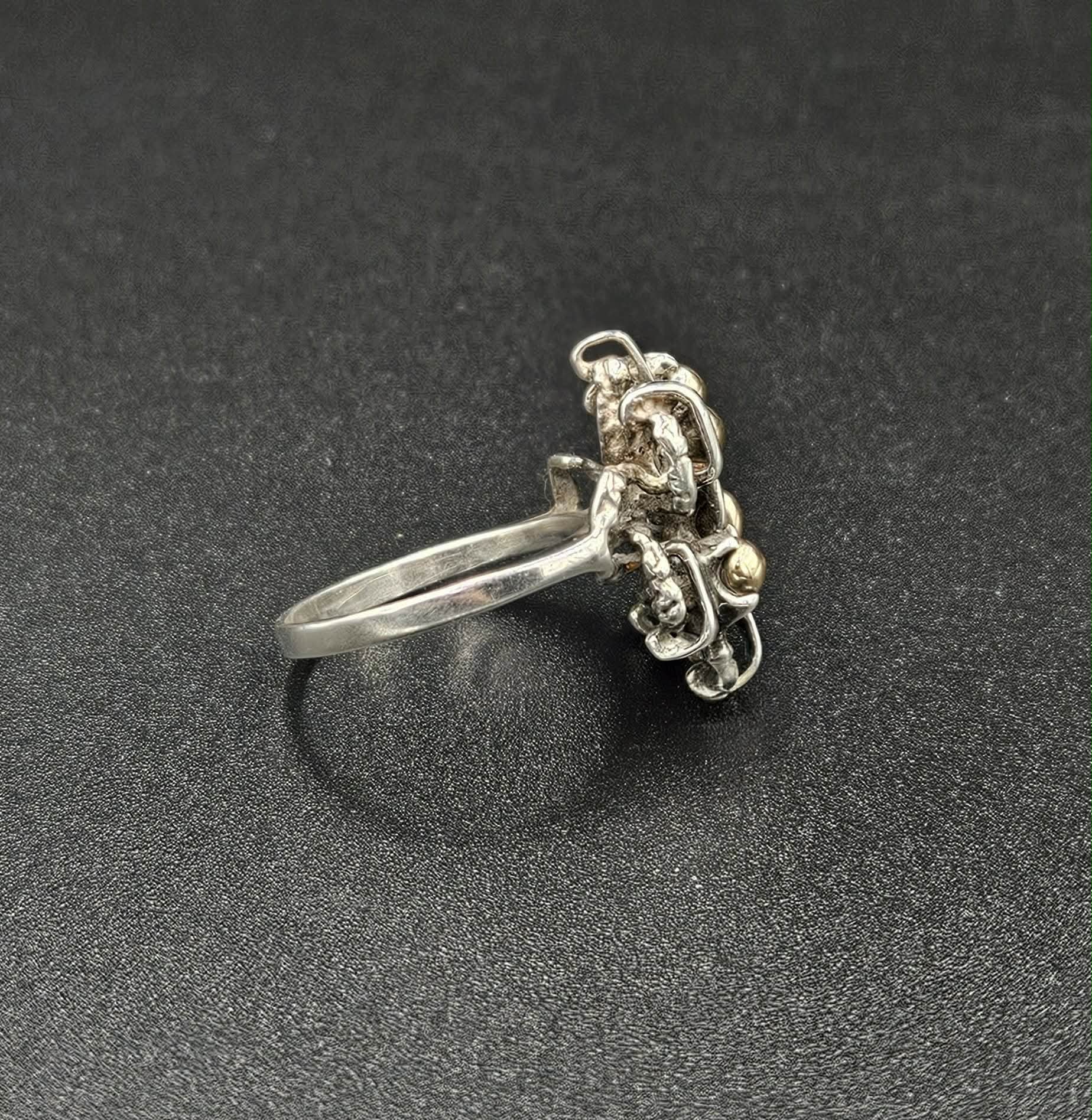 Sterling Silver & 9ct Gold Ring