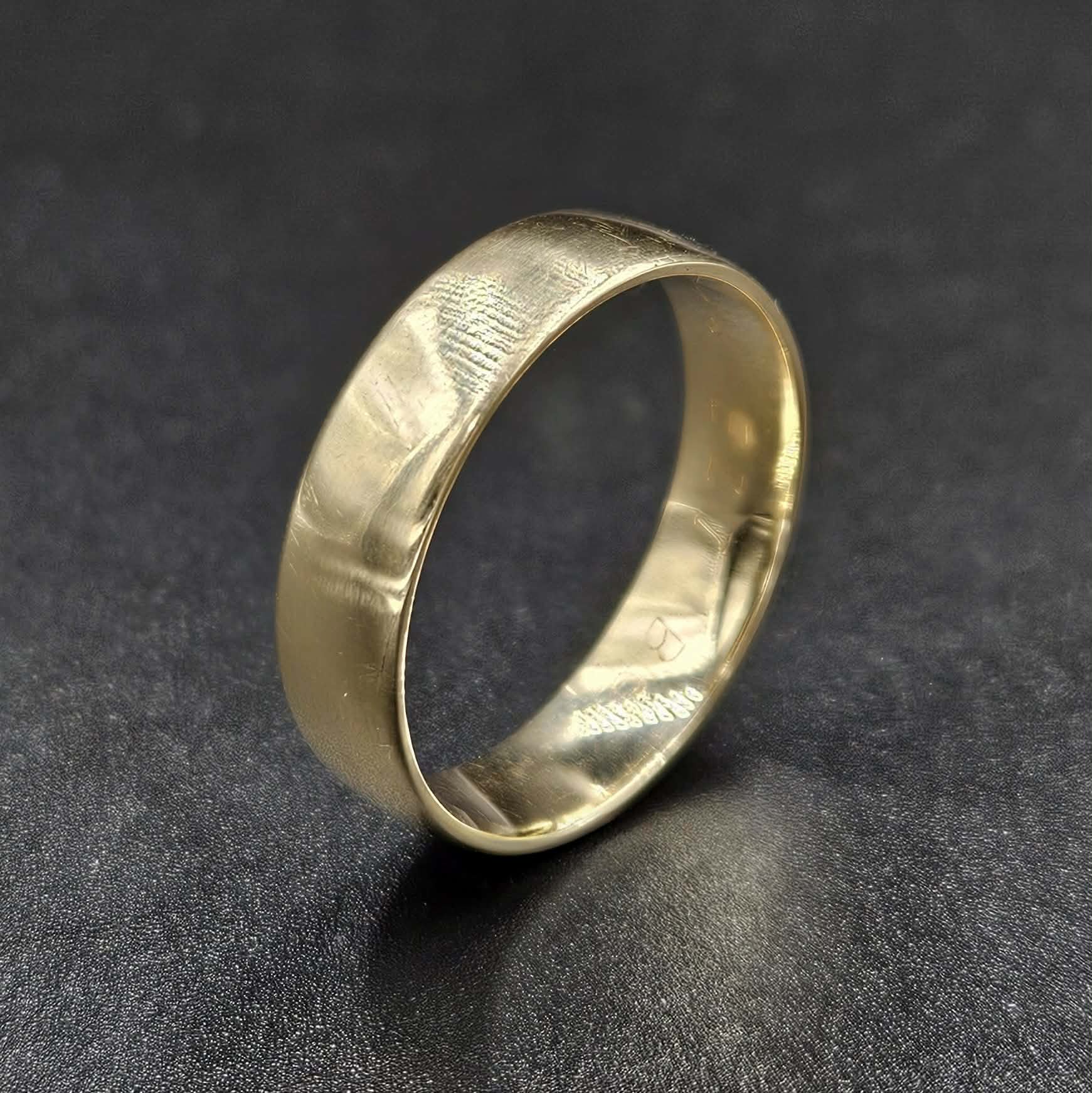9ct Yellow Gold Band Style Mens Ring