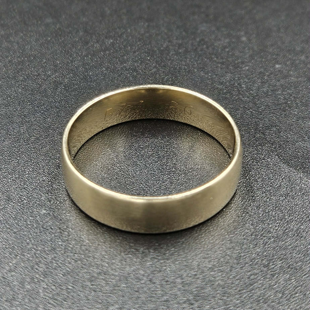 9ct Yellow Gold Band Style Mens Ring