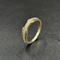 9ct Yellow Gold, 17 Diamond Band Ring