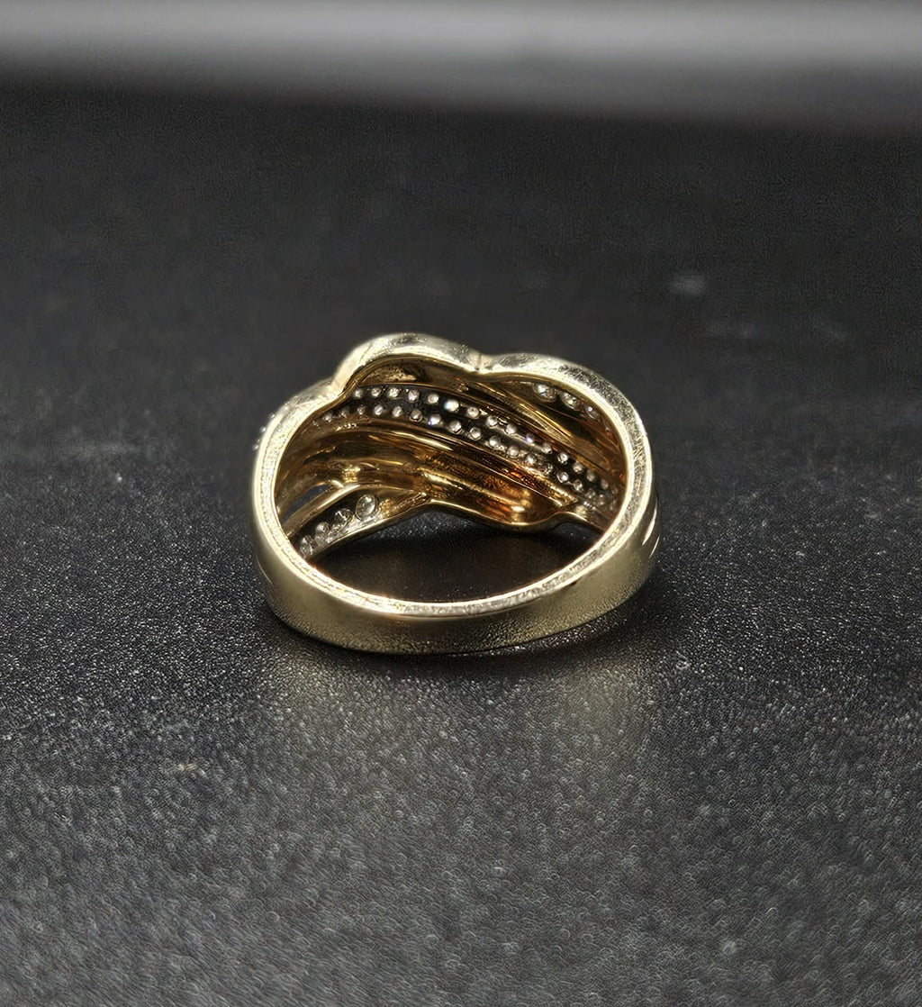 9ct Yellow Gold Diamond Dress Ring
