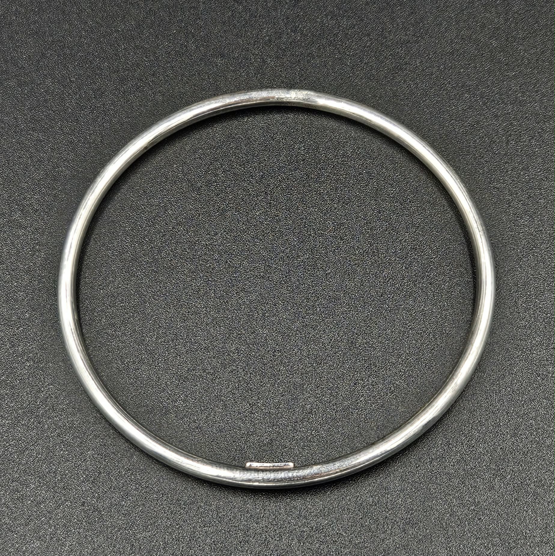 Sterling Silver Tube Bangle