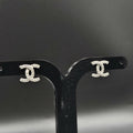 Brand new Sterling Silver Cubic Zirconia Chanel Style Stud Earrings