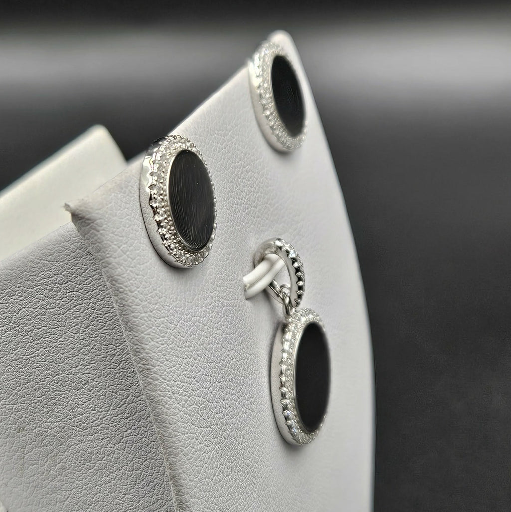 Brand New Silver & Cubic Zirconia Pendant & Earring Stud Set
