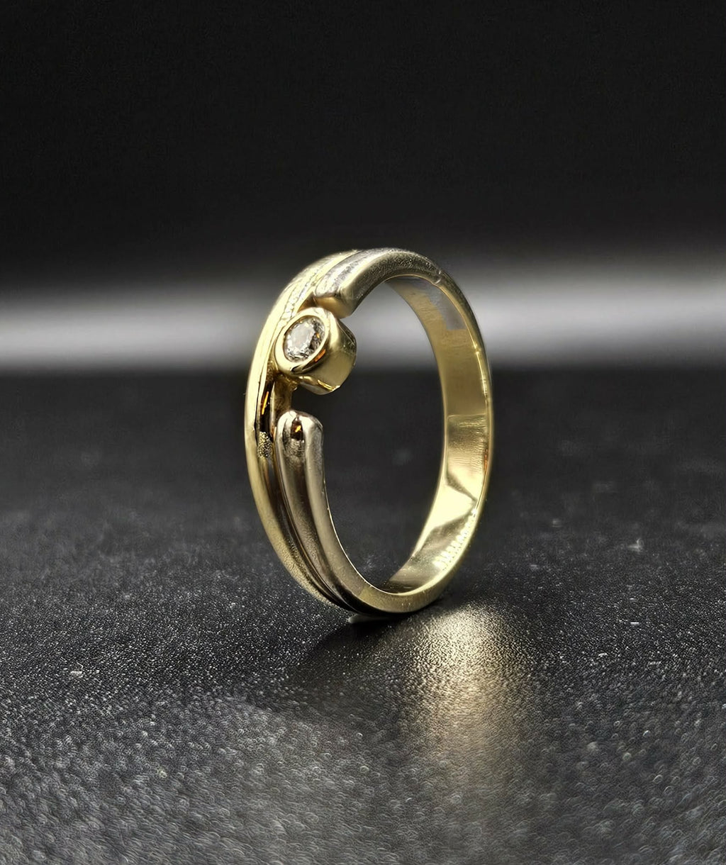 18ct 2-Tone Diamond Ring