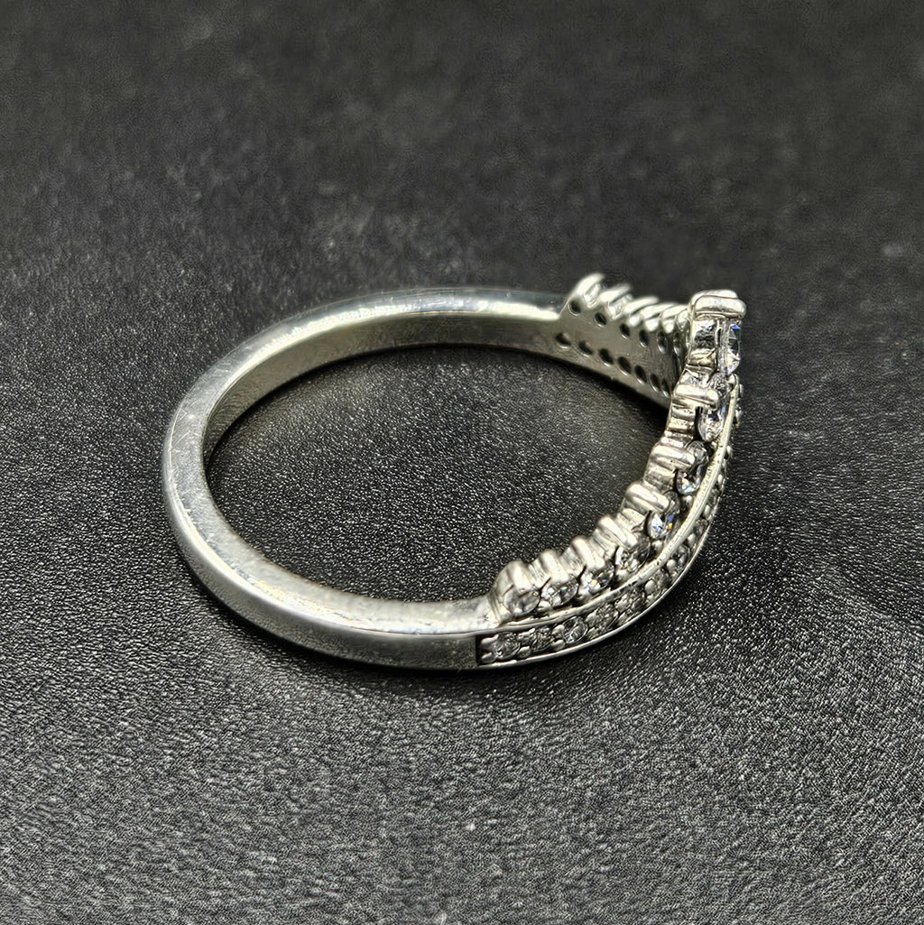 Silver Cubic Zirconia Ladies Ring