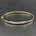 9ct Yellow Gold 10 Diamond Bangle